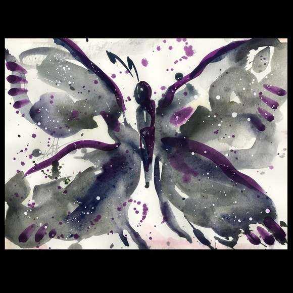 Original Watercolor Butterfly Painting - Butterfly Magic 12 - Picture 3 of 3